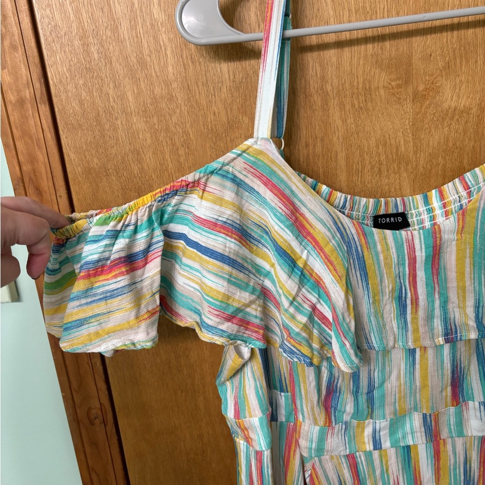 torrid Multicolor Striped Ruffle Sundress - Picture 3 of 5